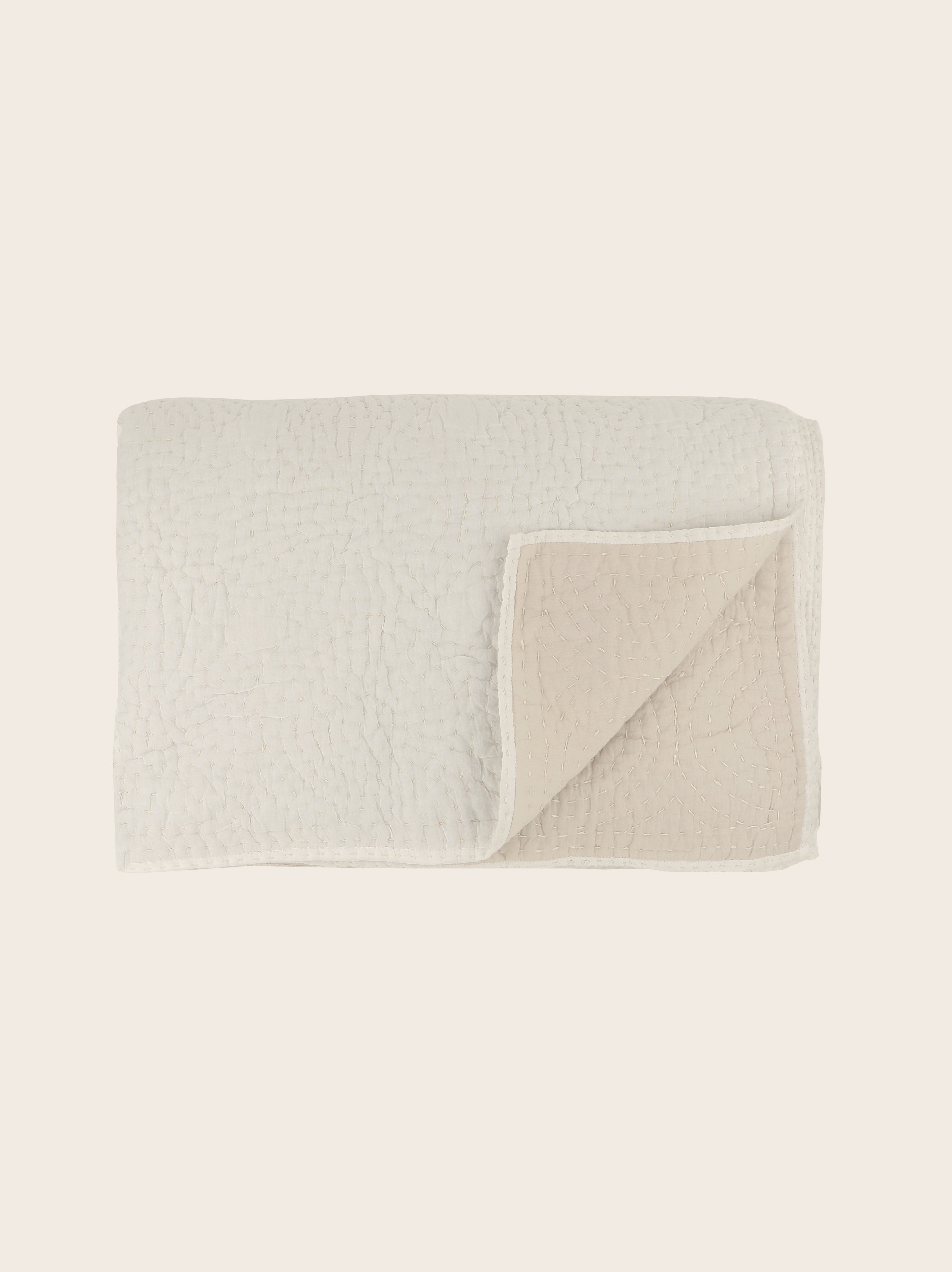 Couvre-lit haute gamme en coton bicolore