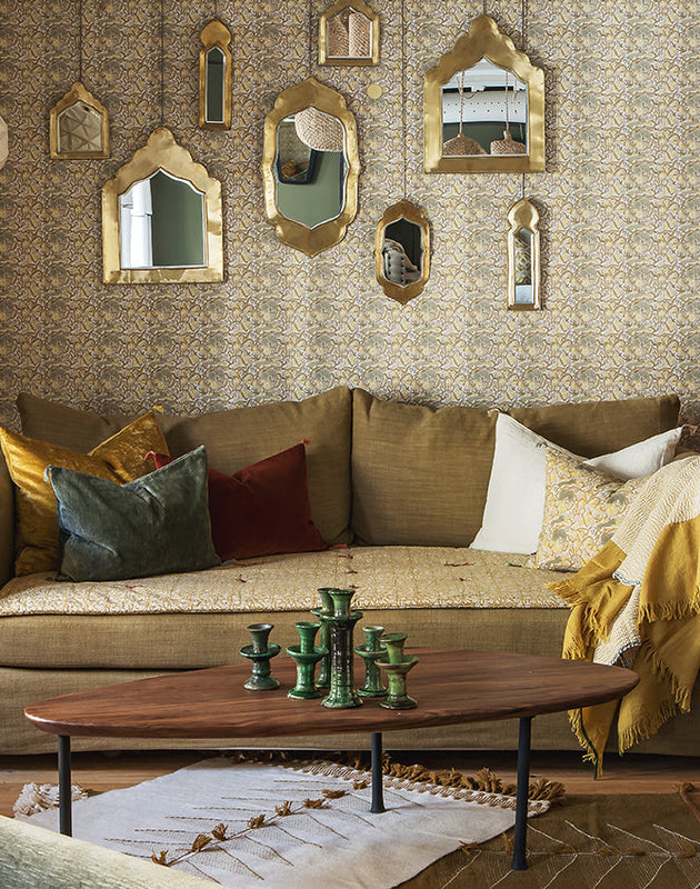 Inspiration salon avec un canapé vert