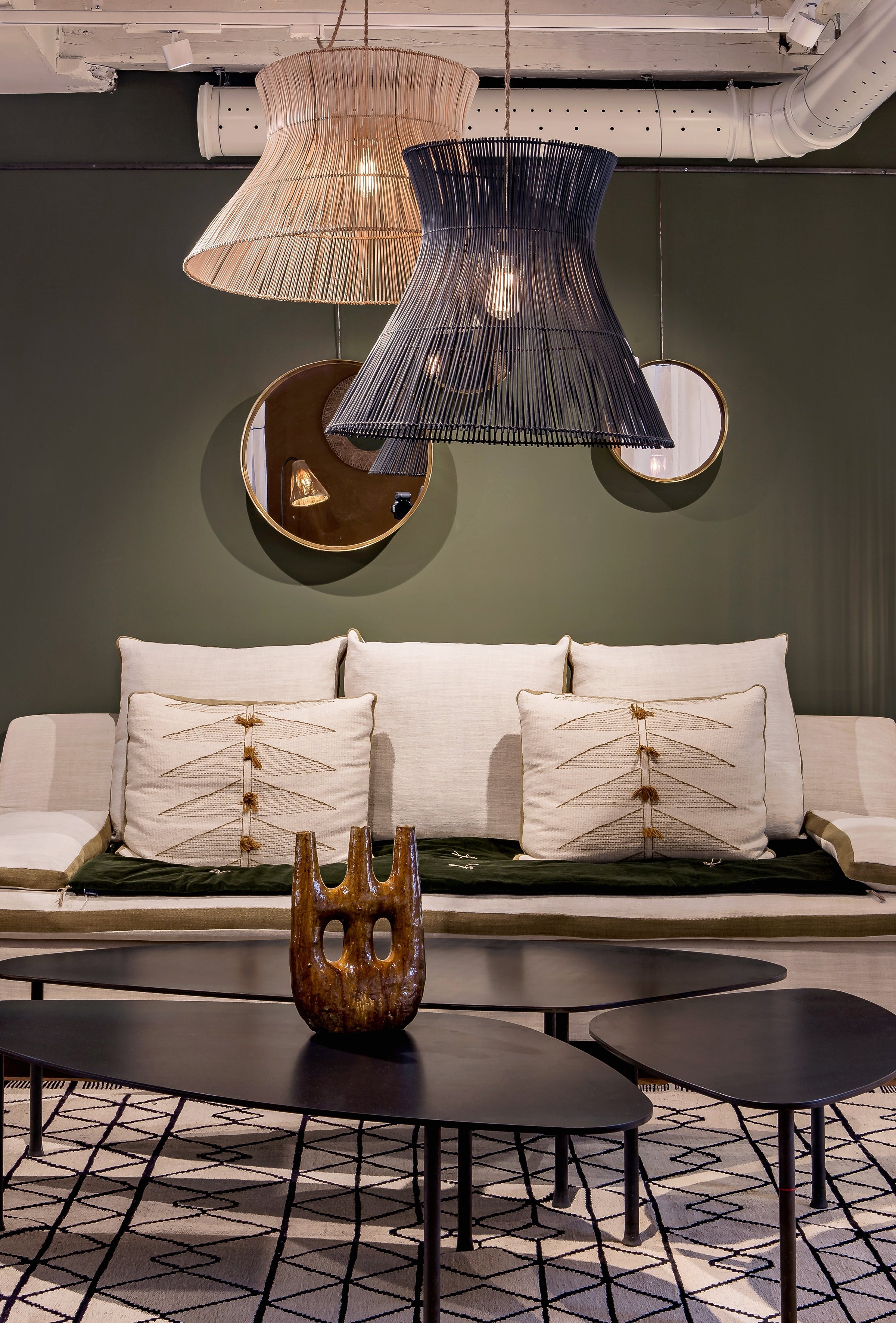Luminaires Grandes suspensions en rotin 