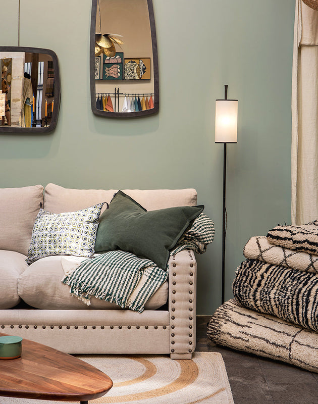 Pied de lampadaire Ko en acier brut