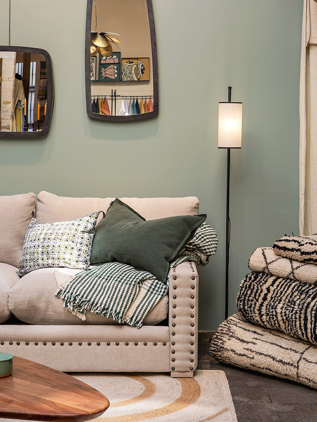 Pied de lampadaire Ko en acier brut