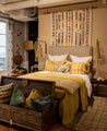 Couvre-lit haute gamme en coton bicolore