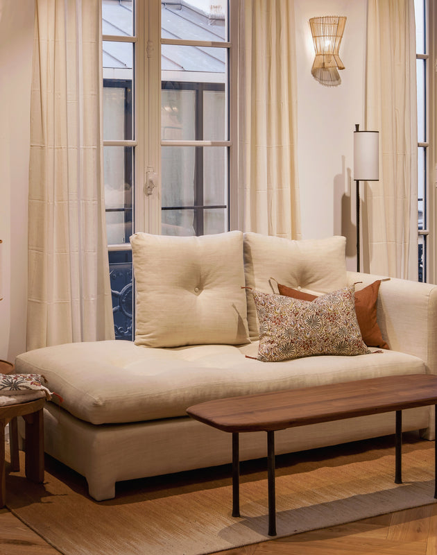 Méridienne stella assise ferme et capitonnée