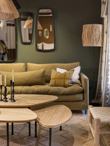 Pied de lampadaire pour salon fin en acier brut noir