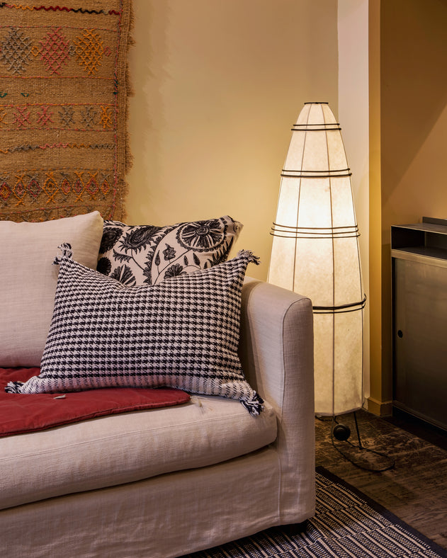 Housse de coussin pied de poule