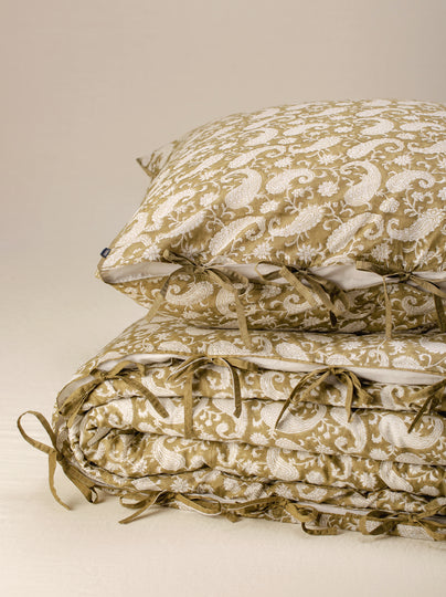 Paisley Bedding Set - Olive