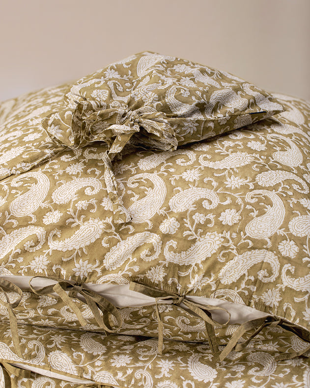 Parure de lit Paisley - Olive