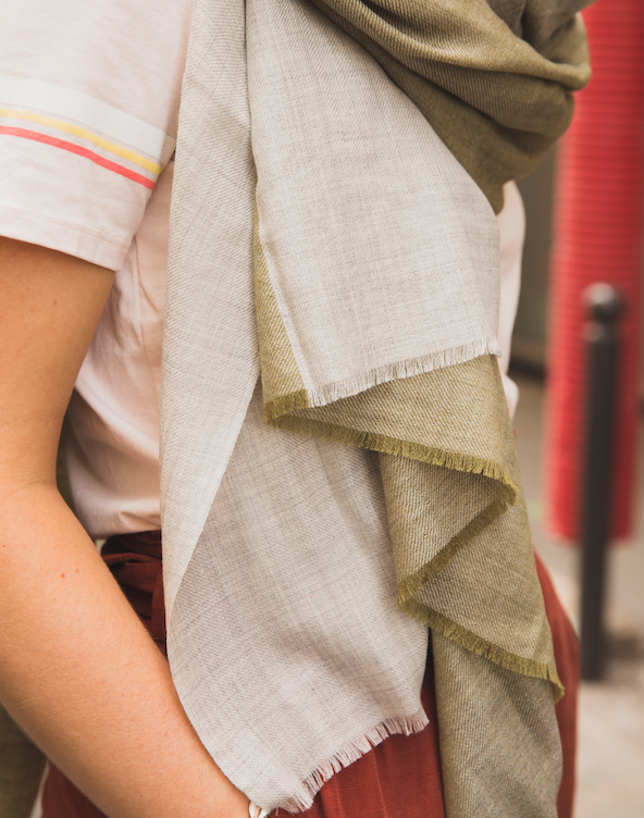 Echarpe avec un dégradé de vert