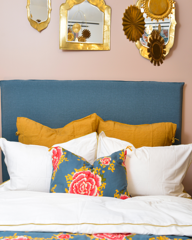 Literie : linge de lit en percale de coton bio blanc