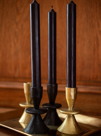Bougeoir martelé noir ou doré