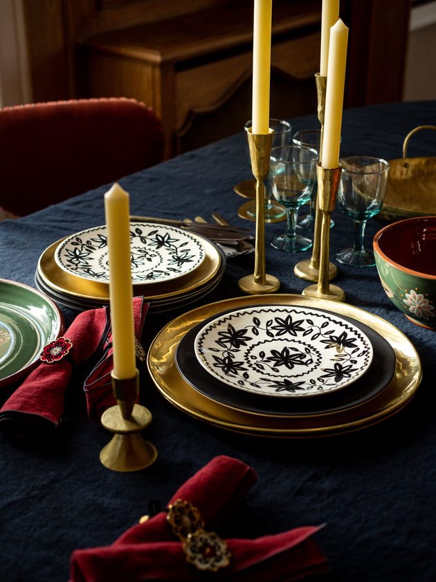 Bougeoir doré pour tables de fête