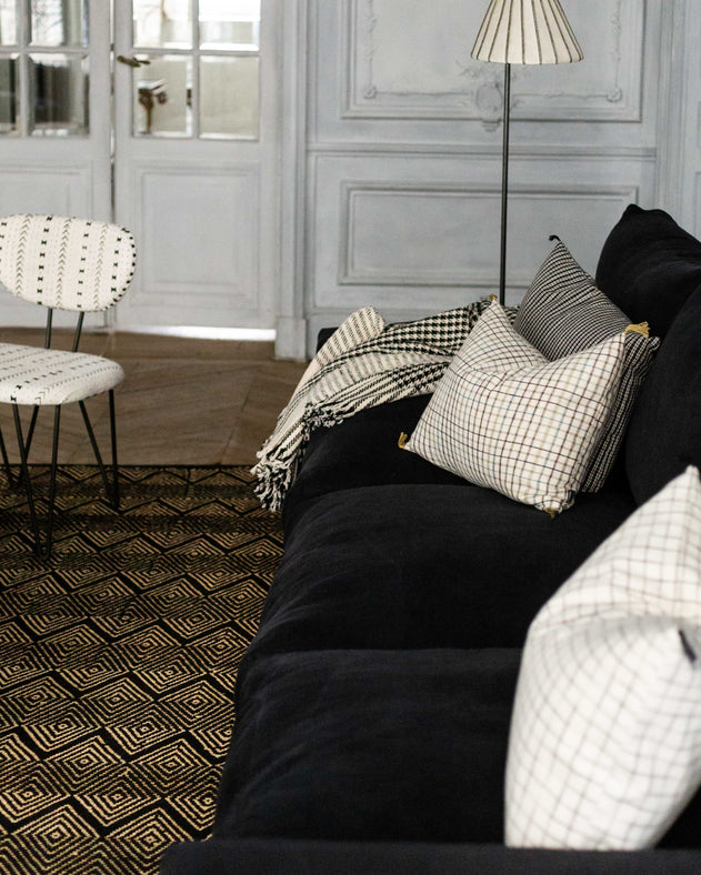 Abat-jour de lampadaire pour une décoration noire et blanche