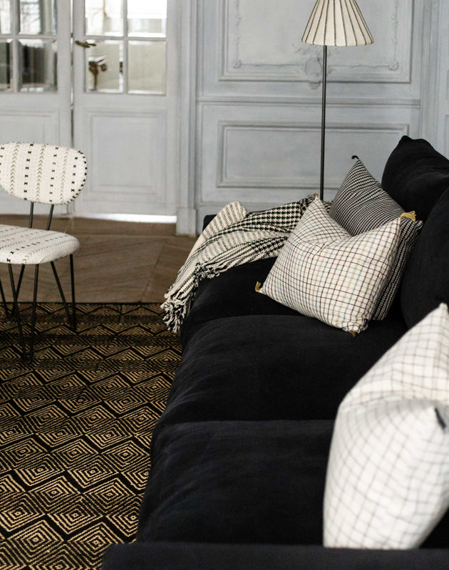 Abat-jour de lampadaire pour une décoration noire et blanche