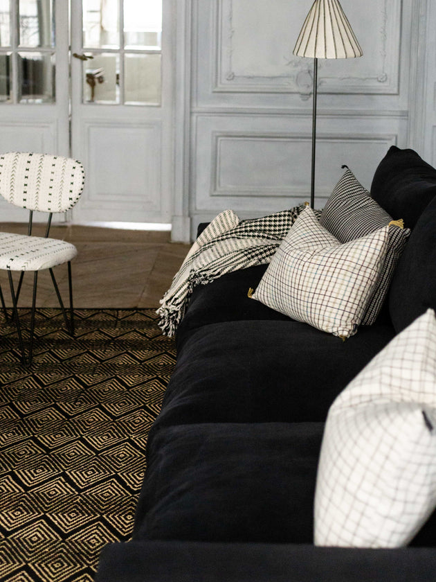 Abat-jour de lampadaire pour une décoration noire et blanche