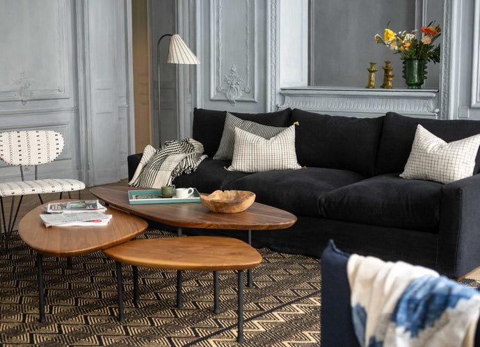 Inspiration grand canapé noir