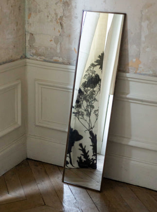 Miroir rectangulaire en acier brossé