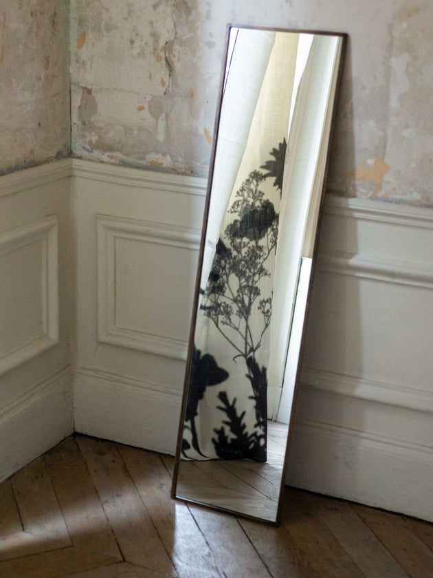 Miroir rectangulaire en acier brossé