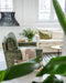 Suspension Halo contemporaine en rotin noir