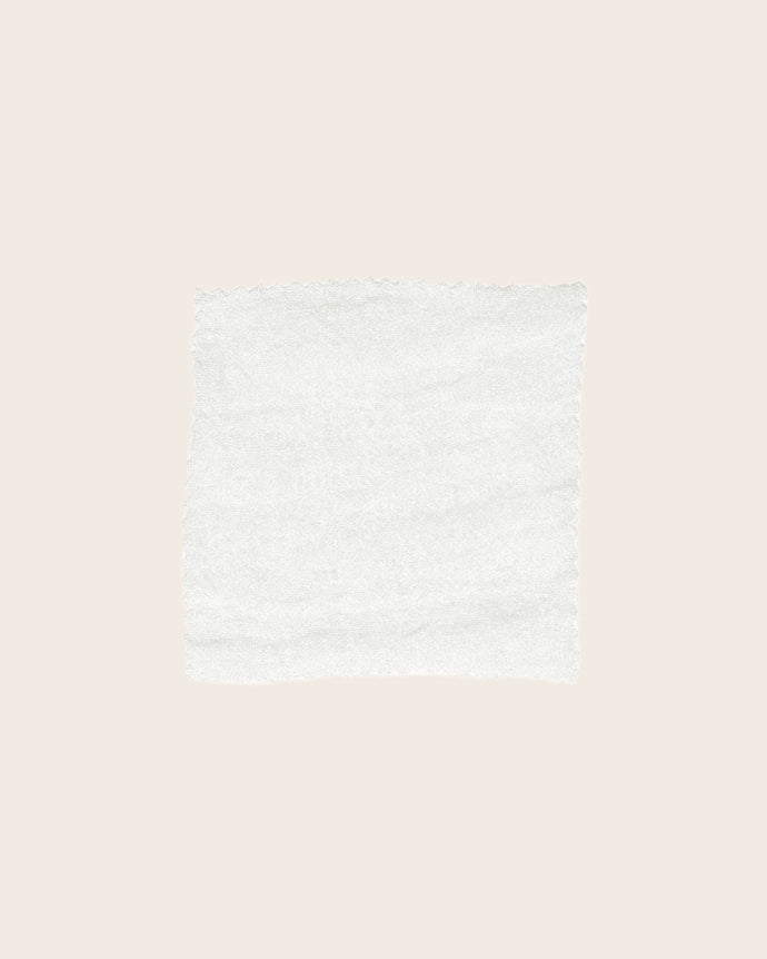 Echantillon du tissu Costa en voile de lin blanc