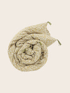 Courtepointe Tulipan Curcuma en coton à motifs fleuris