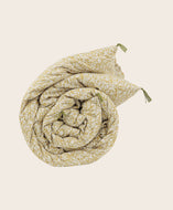 Courtepointe Tulipan Curcuma en coton à motifs fleuris