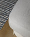 Drap housse en lin lavé gris