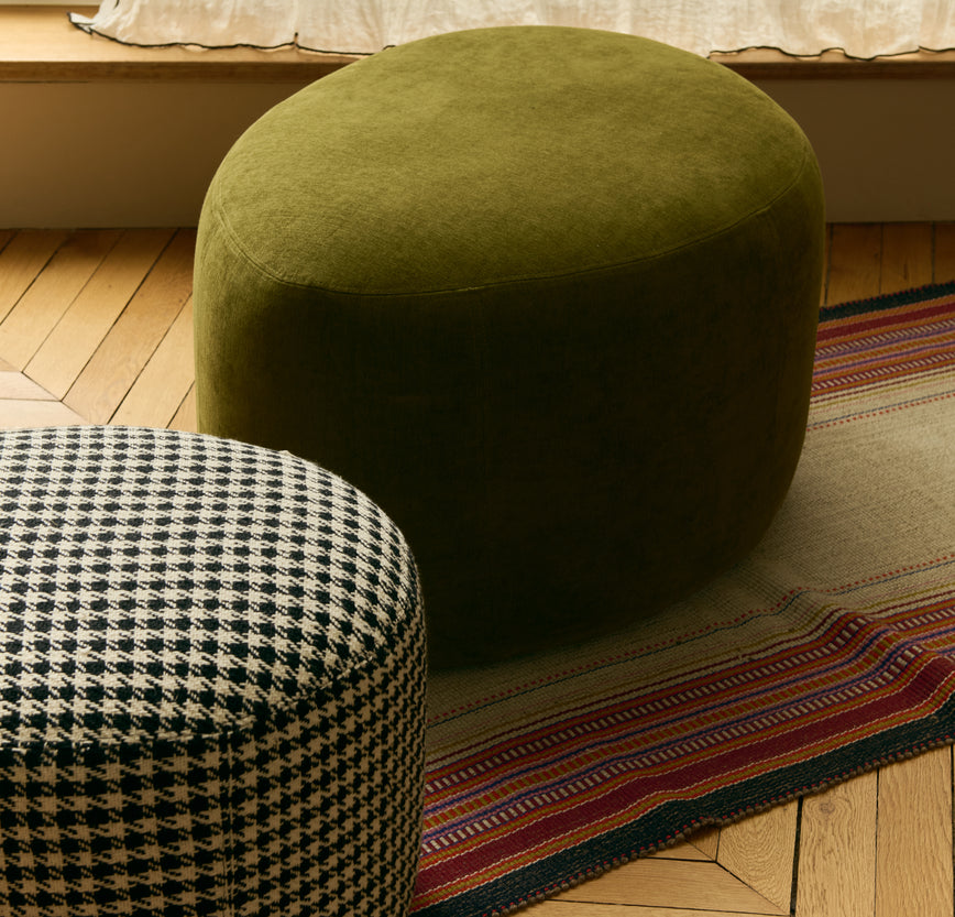 Petit pouf rond Caillou personnalisable