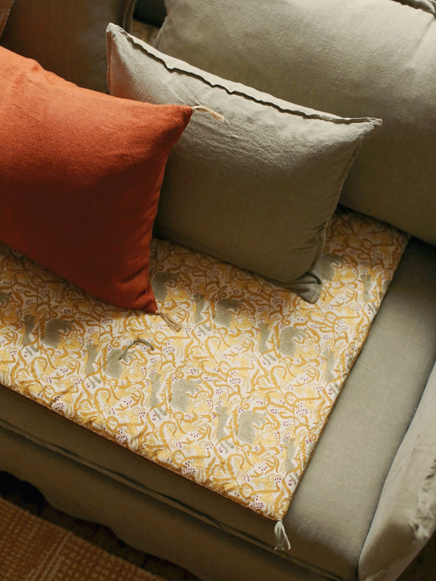 Sofa cover en velours et coton