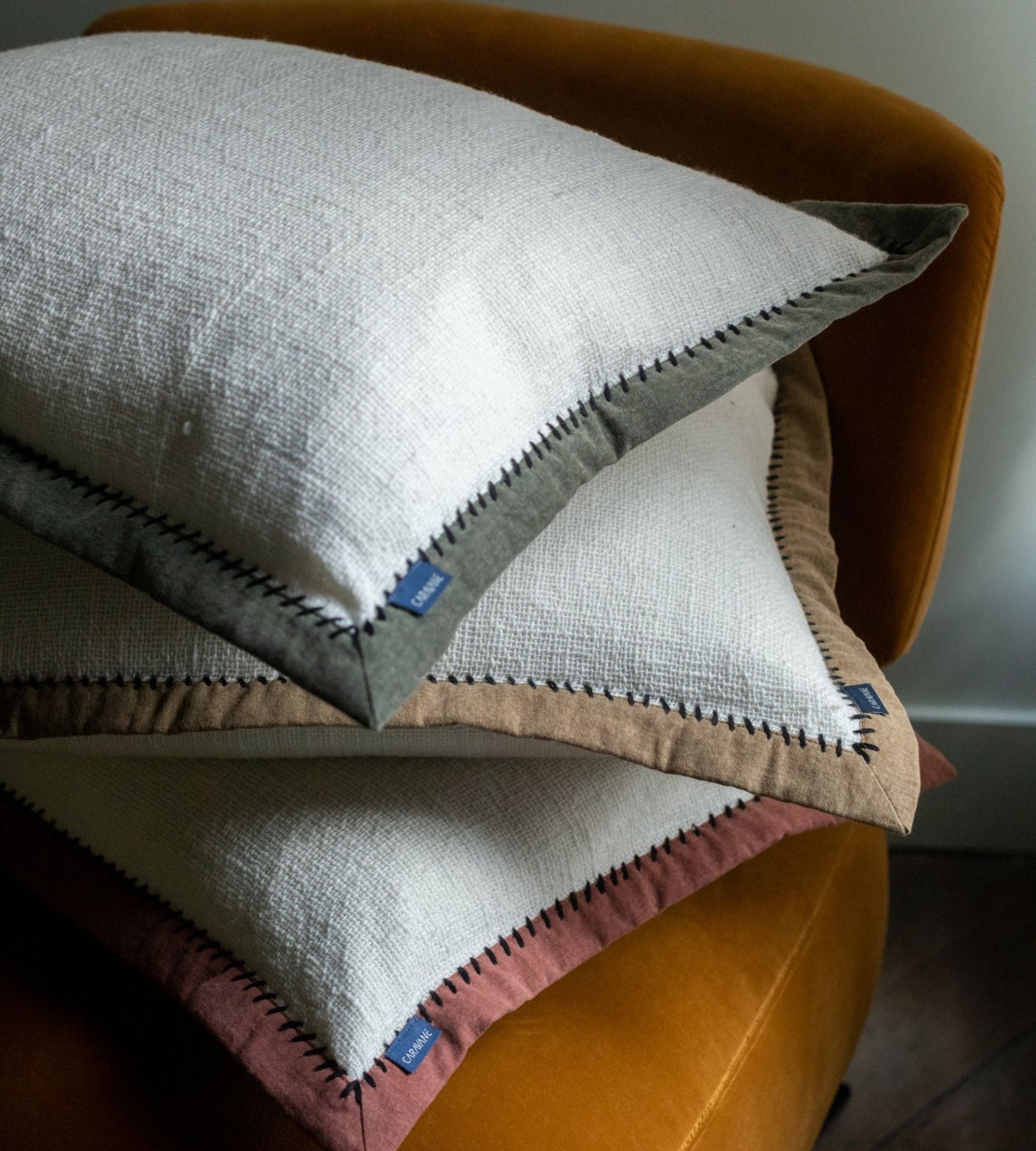 Housse de coussin Khadi Noir