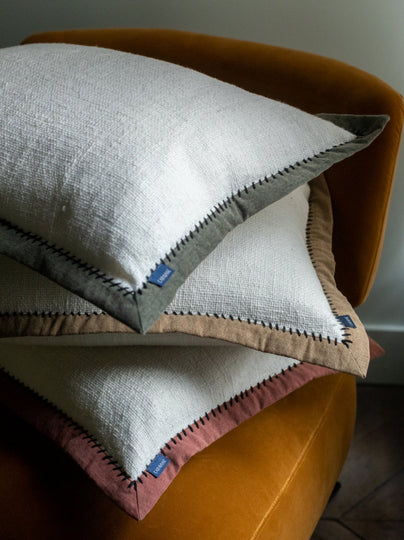 Housse de coussin Khadi Noir