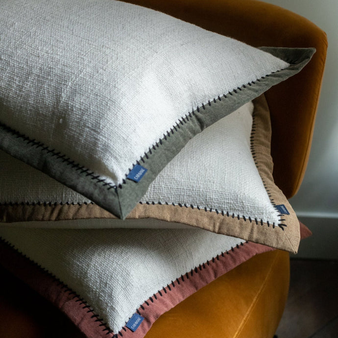 Housse de coussin Khadi Noir