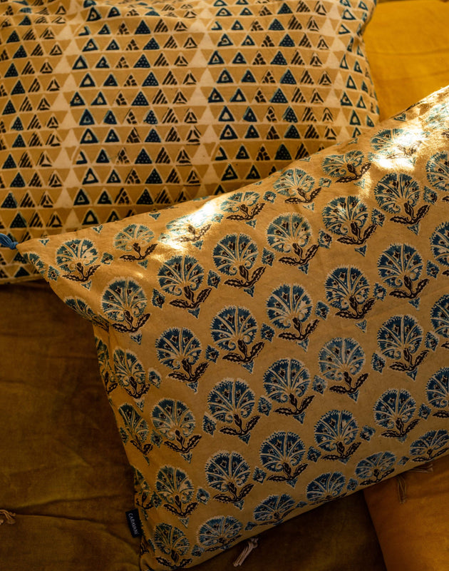 Ajrak cushion cover