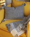 Housse de coussin pied de poule