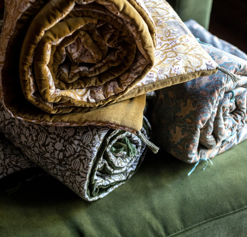 Sofa cover en velours et coton