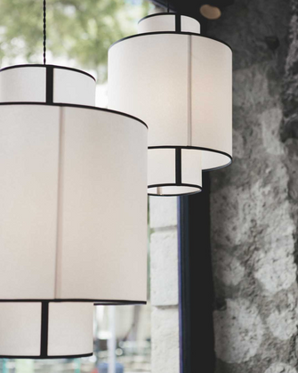 Luminaire: suspension Ilam en papier blanc 