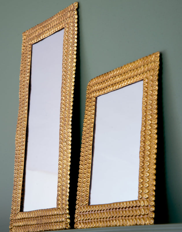 Miroir doré Art Nouveau- Caravane