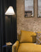 Elegant Pied de lampadaire Ella en acier brut noir