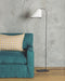 Pied de lampadaire Ella en acier brut noir