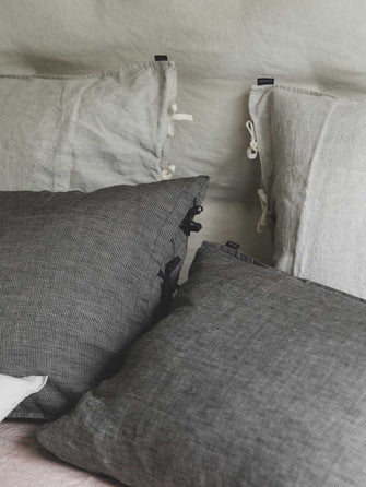 Set de 2 taies d'oreiller Fil à fil en lin lavé