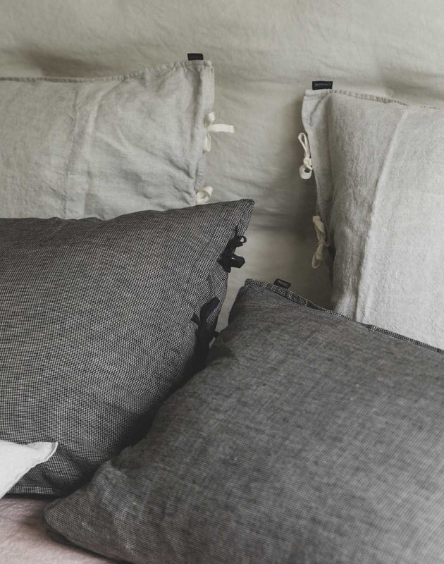 Set de 2 taies d'oreiller Fil à fil en lin lavé