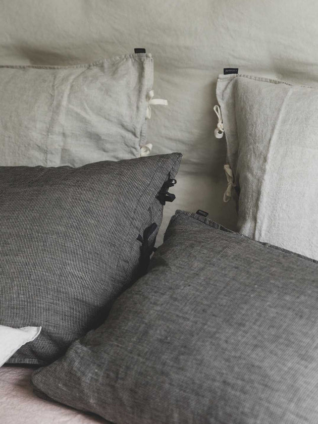 Set de 2 taies d'oreiller Fil à fil en lin lavé