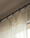 Le rideau blanc cassé Jari en khadi de coton et ses délicates franges - Caravane