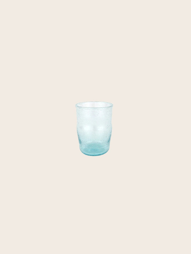 Lot de 4 verres à eau en verre recyclé bleu