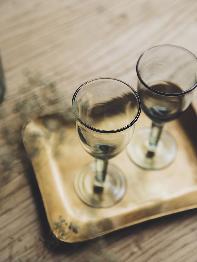 Verres à pied Hera en verre recylé