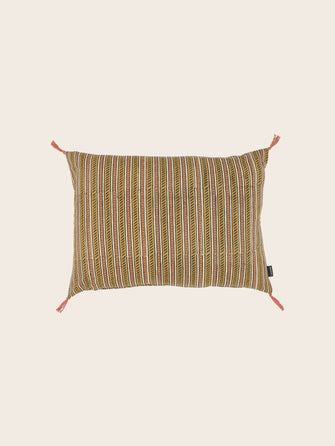 Housse de coussin rectangulaire en coton Raana