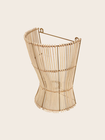 Applique murale en rotin noire ou naturelle Halo