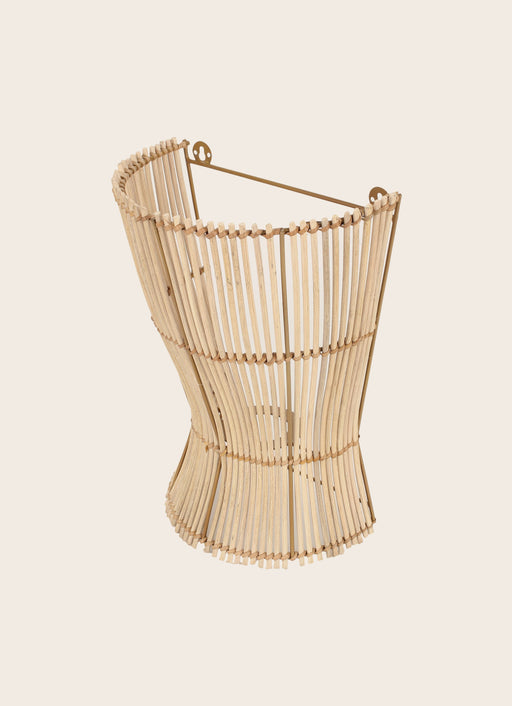 Applique murale en rotin noire ou naturelle Halo