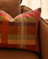 Housse de coussin en coton Loren à rayures multicolores