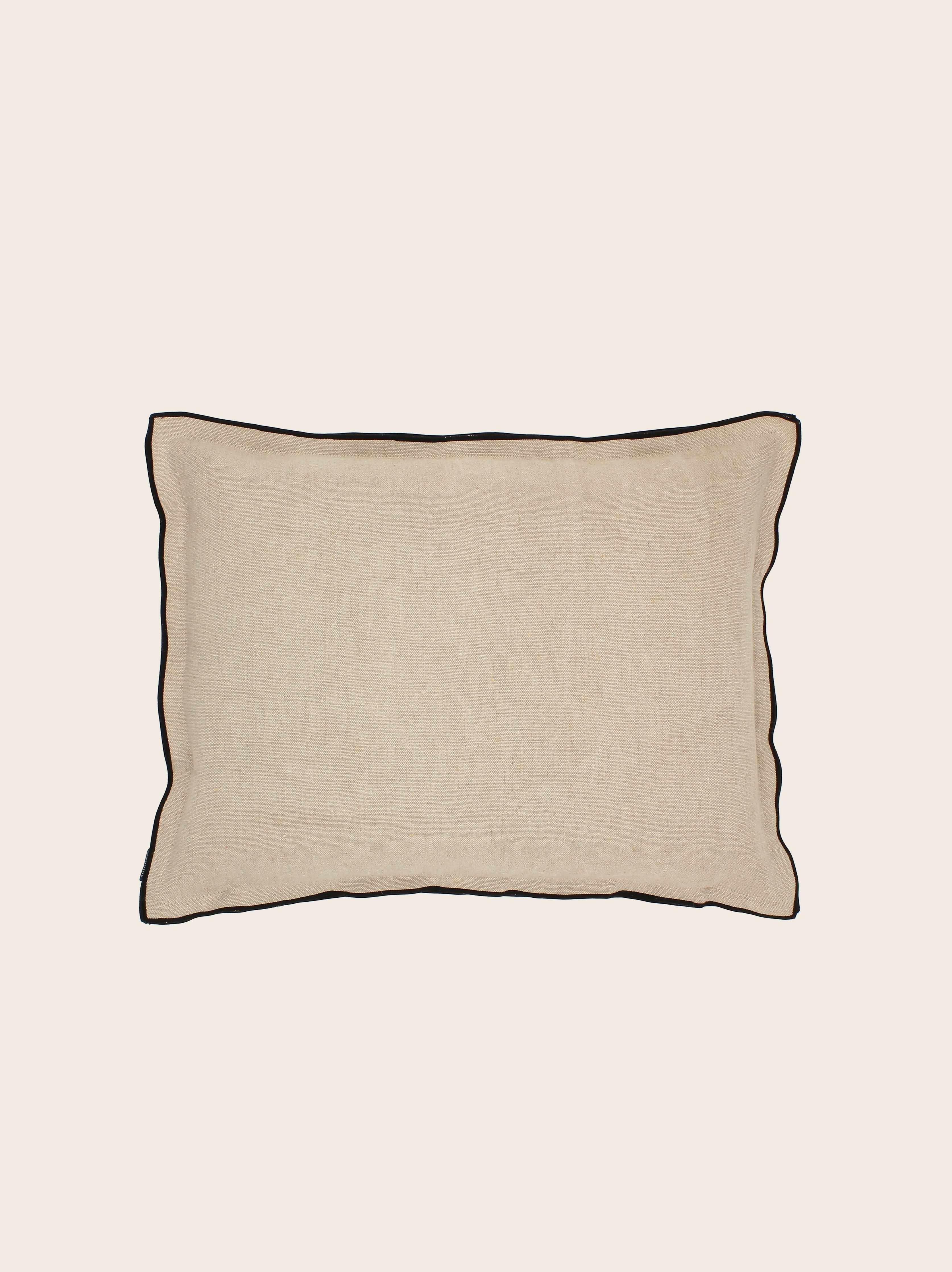 Housse de coussin Maya en lin sauvage coloris Naturel