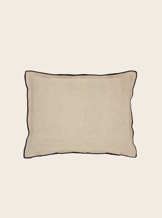 Housse de coussin Maya en lin sauvage coloris Naturel
